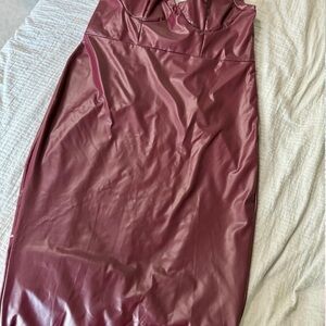 SHEIN Chic Maroon Pencil Skirt